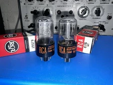 NOS NIB Pair RCA 6J5GT-G vacuum tube - closely matched-Hickok tester#