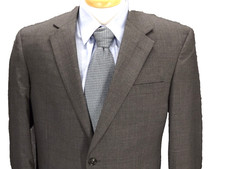 Jos A Bank 40R Solid Gray Sport Coat Blazer Jacket 100 Wool 2 Button