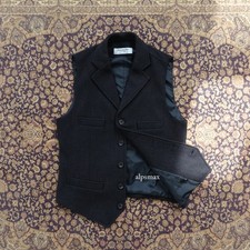 Tweed Vintage Slim Mens Cashmere Blend Waistcoat Gilet Formal V-neck Suit Vest