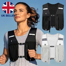 Reflective-Running Vest Pack Running Hydration Vest Bag Water Bottle Chest Pack