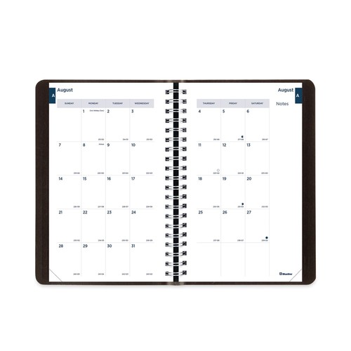 Blueline CA201BLK Aug 2025-Jul 2026 Daily/Monthly Planner - Black Cover New - Picture 2 of 4