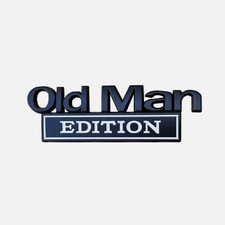Funny Edition 3D Metal Old Man Edition Car Emblem Nameplate Decal Sticker Badge