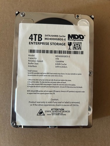 4TB Hard Drive 3.5'' 7200RPM MDD Brand