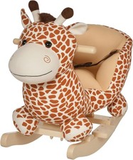 Sedia a Dondolo per Bambini Cavallo Bambino Giraffa con Musica Baby Dondolo Cavalcabile Giocattolo