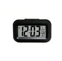 Digital LED Bedside Snooze Alarm Clock Time Temperature Day/Night Mode Clock UK