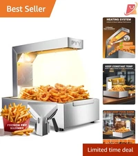 Commercial Food Heat Lamp 122°F Stainless Steel Warmer for Fries Chips Churros