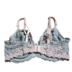 Wacoal Blue Pink Lace Full Figure Underwire Bra 38DD