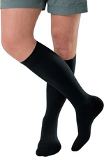 JOBST forMen Ribbed Dress Socks SoftFit Band 15-20mmHg Black Size 3 Long