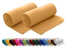 2er Set Fleecedecke 130x160 Wohn- & Kuscheldecke Tagesdecke grau grün rot uvm.