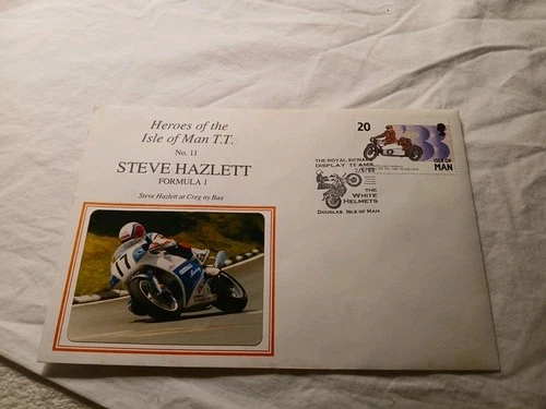 Isle of Man-1993-STEVE HAZLETT-#11-HEROES OF THE ISLE OF MAN T.T. RACES- FDC A6