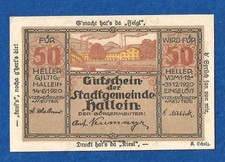 02 211 emergency money municipality Hallein 50 Heller, 14.6.1920-31.12.1920, Austria