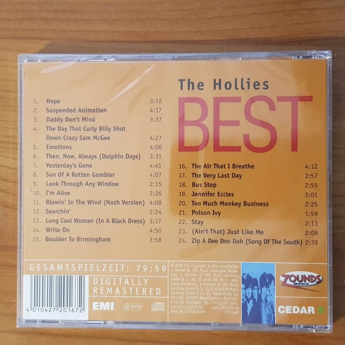 NEUE CD - ZOUNDS - THE HOLLIES - Hope - Bild 2 von 2