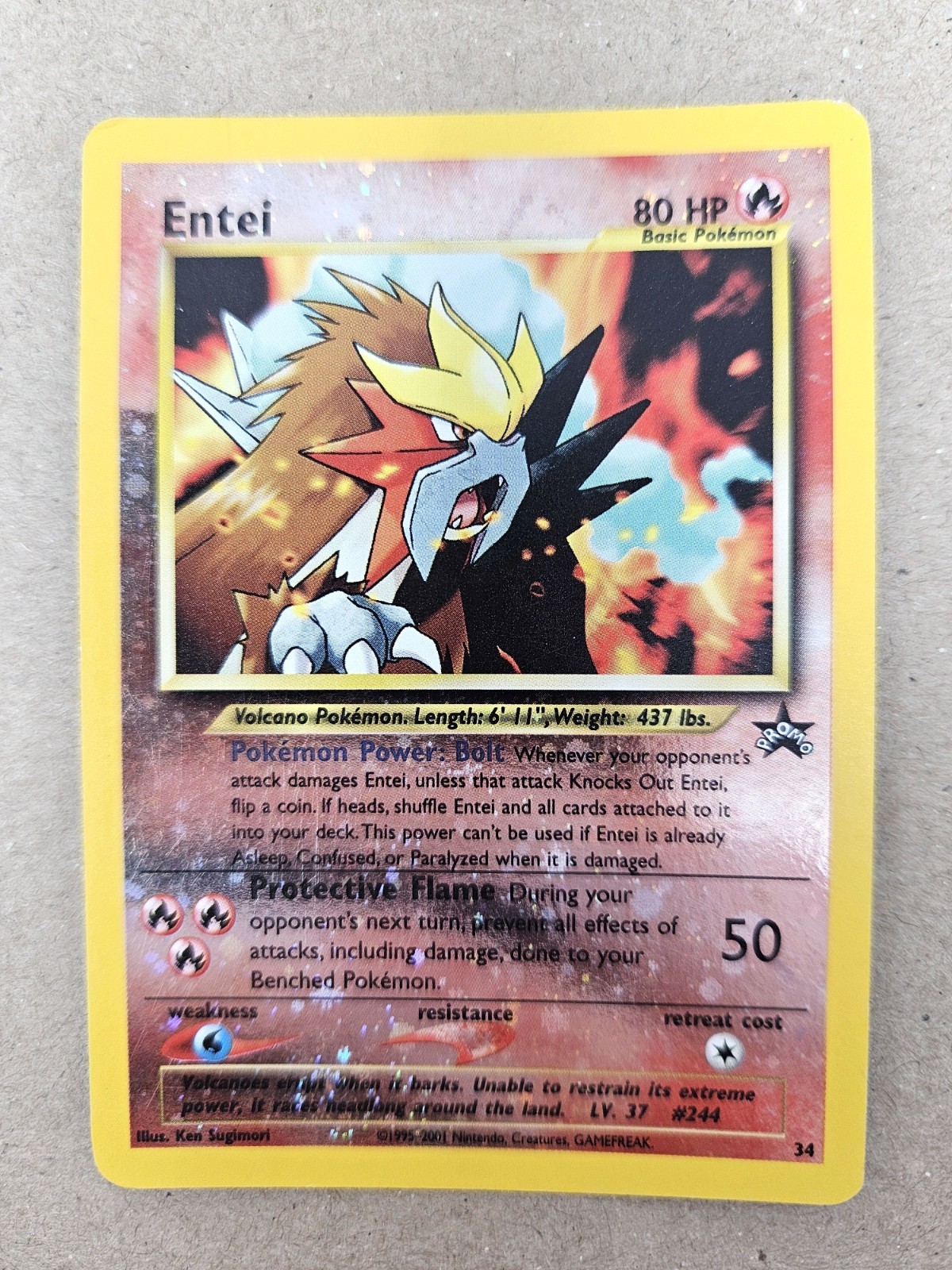 Entei 34 Holo Black Star Promo DMG E