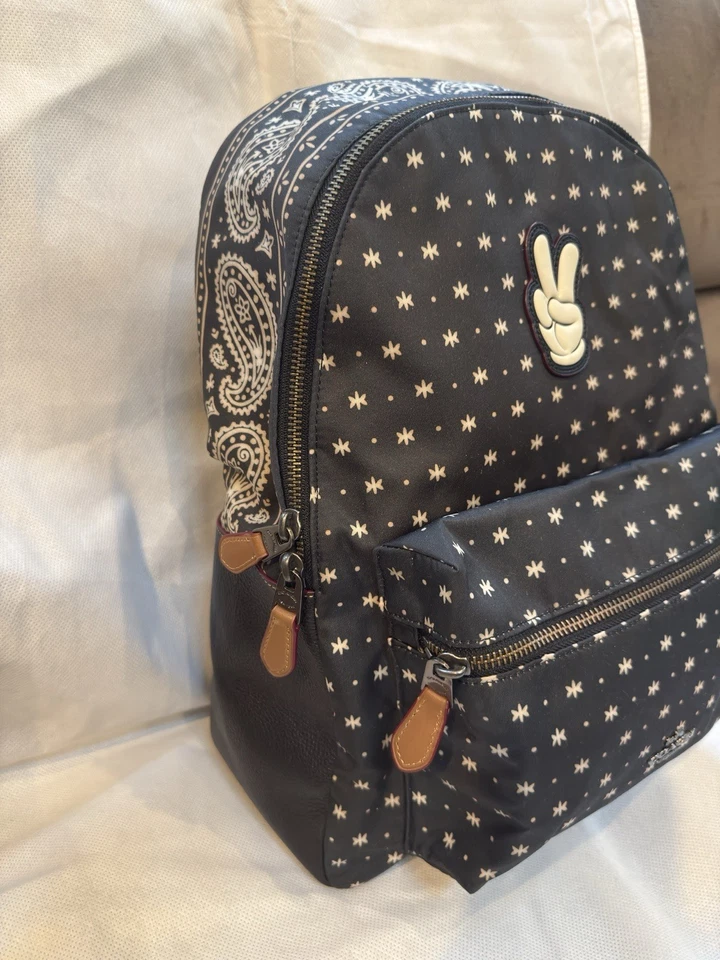 Mochila Mickey Coach Charlie Bandana Edición Limitada F59353 Disney RARA NUEVA CON ETIQUETAS Foto 2 de 4