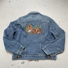 Vintage Maverick Blue Bell Denim Trucker Work Jacket Embroidered Made USA 46