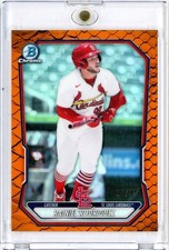 2026 Bowman Chrome Rainiel Rodriguez Orange Reptilian Refractor /25 1st BCP-54