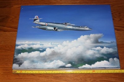 Jon Westwood RAF Gloster Meteor F-8 Prone Nose Original Ölgemälde ungerahmt