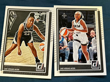 Panini 2025 WNBA Donruss Las Vegas Aces 2-Card Lot Evans #37 Loyd #23