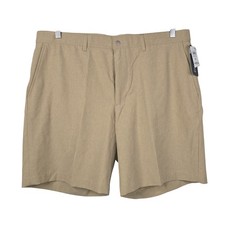 Alfani Shorts Mens 38 Beige Stretch Chino Moisture Wicking Travel Golf Casual