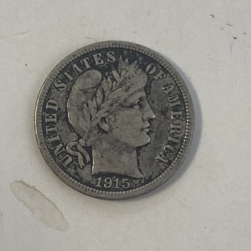 Very Nice 1915 US Barber Silver One Dime 10 cents Philadelphia Mint