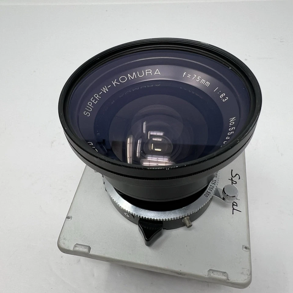Lente rara Komura SW (superancha) diseño de enfoque retro 75 mm f:6,3 copal 0 obturador  Foto 3 de 4