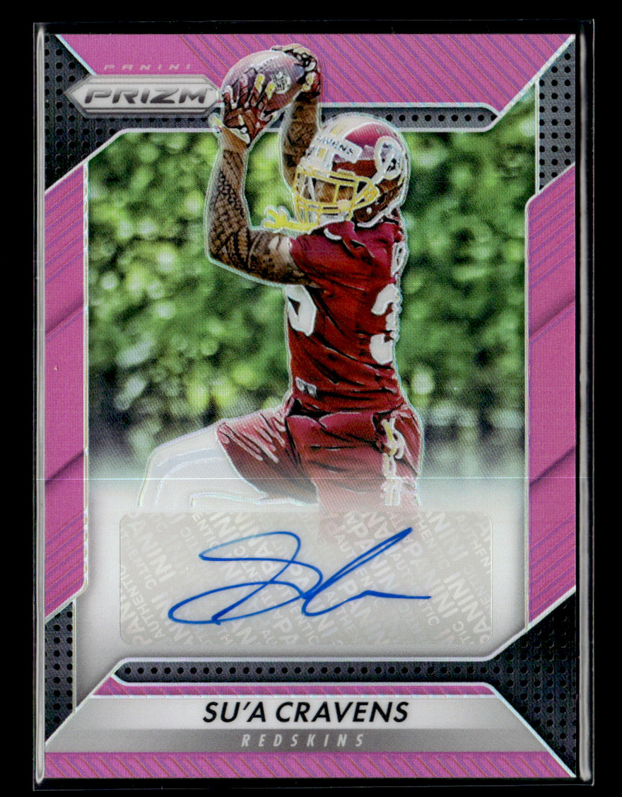 Su'a Cravens Panini Prizm Rookie Autograph Prizm #RASCV Rookie Auto.Prizm-Pink