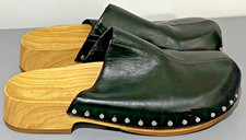 ☆ZARA Studded Clogs Wooden Soles, Black☆Size 38 UK Size 5☆Worn once! Excellent☆
