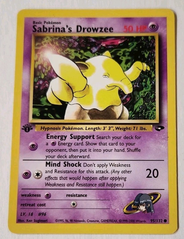 Sabrina's Drowzee 95/132 Gym Challenge Regular, 1st Edition, Pokemon