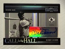 Bobby Doerr 2004 Donruss Timelines Call to the Hall Auto 061/100 Boston Red Sox