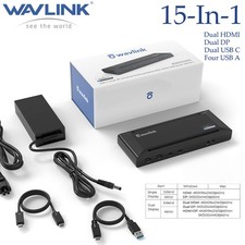 WAVLINK USB C Docking Station Displaylink Laptop Dock Dual 5K/4K 60Hz Display