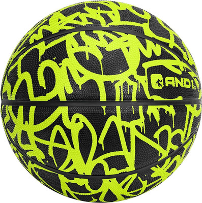 AND1 Fantom Graffiti Rubber Basketball Game Ready, 27.5 Inches, Size 5, Made for