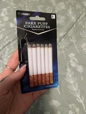 Fake Cigarettes Prop Set 6 Pack 3.25 Inch Realistic Costume Accessory NEW