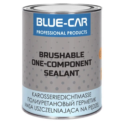 BLUE-CAR Sigillante per carrozzeria sigillante verniciabile adesivo grigio scatola pennelli barattolo 1 kg