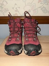 Oboz Bridger Mid BDry Waterproof Hiking Boots Trails Rio Red Womens Size 8