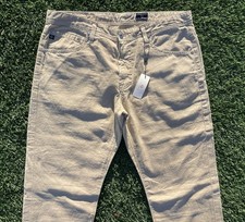 AG The Graduate 34x34 Linen SLFSAN, Sulfur F Sand Tailored leg NWT Adriano Golds