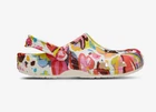 Crocs Classic Painted Floral Clog White Chalk Pink 211587-0WV Women's Size 5-9