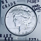 1928 S PEACE SILVER DOLLAR HI GRADE GENUINE U.S. MINT RARE KEY COIN 9791