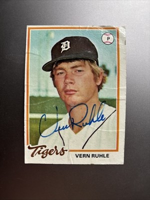 VERN RUHLE 1978 TOPPS AUTOGRAPHED SIGNED AUTO BASEBALL CARD