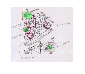 MOTOR MONTAJE MOTOR VOLVO S40 V40 CONDUCTOR IZQUIERDO INFERIOR 2000-2004 30611465 Foto 3 de 4