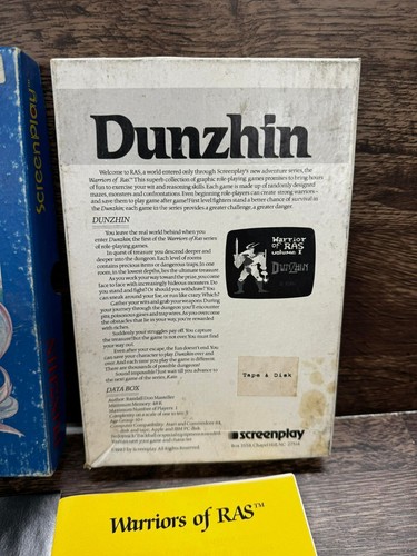 Warriors of RAS: Dunzhin - Guión - 1983 Atari 800/Commodore 64 Trabajo PROBADO - Imagen 6 de 7