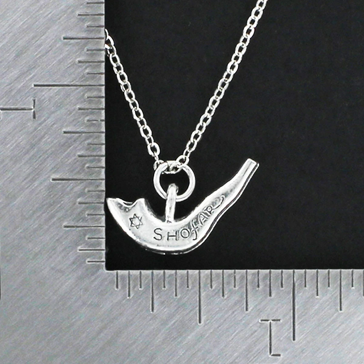 Jewish horn best sale necklace
