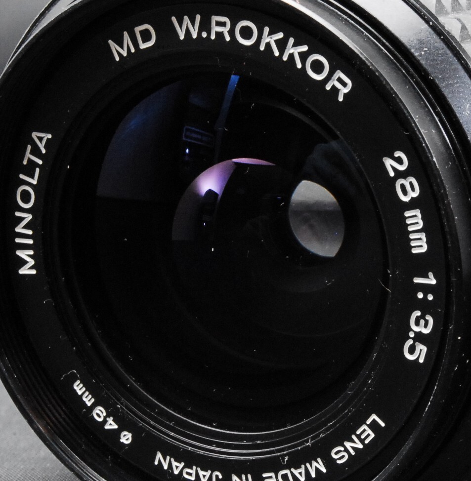 MINT】 Minolta MD W.Rokkor 28mm f/3.5 Wide Angle MF Lens