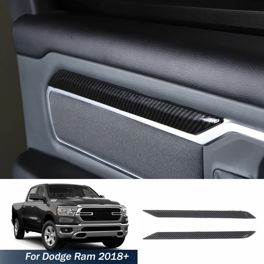 Carbon Fiber Door Decor Strips Trim Cover for Dodge Ram 1500 2018+ Accessories