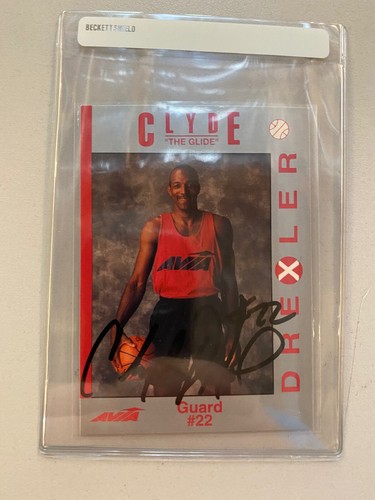 Clyde Drexler signierte AVIA Schuhkarte regionales JSA-Zertifikat kostenloser Versand - Bild 2 von 3