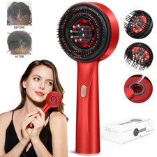 Electric Scalp Massage Comb Red Light Therapy Hair Growth Brush Head Massager UK