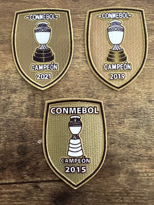 CONMEBOL Copa America winner jersey patches- Brazil, Chile, Argentina