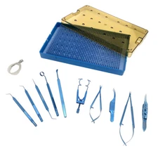 LASEK Set Needle Holder Forceps Spatula Ophthalmic Instruments Surgical Kit 