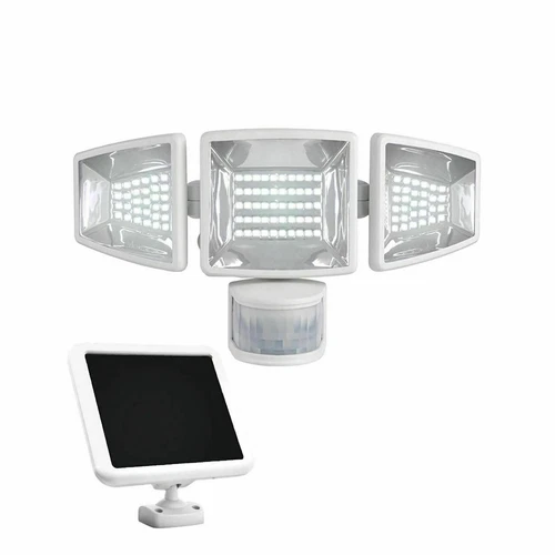 110 LED SunForce Solar Triple Head Motion Activated Light 1500 Lumens Security