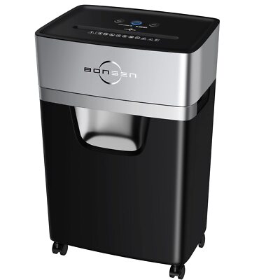 BONSEN 16-Sheet Heavy Duty Paper Shredder for Office 60-Minute Running Time C...