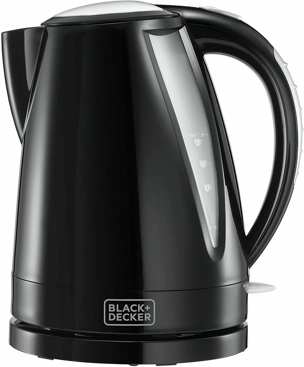 Black Decker 1.6L Black Plastic Kettle 24240 3KW